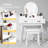 Gaisa White Vanity Set with Lighted Mirror, Makeup Dressing Table and Padded Stool-699325487