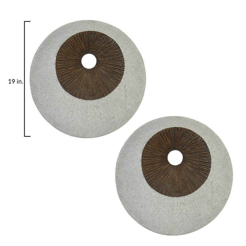 Traditional Abstract Wall Decor on Resin, 19" H x 19" W x 2" D, Brown/Gray