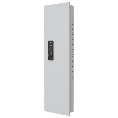 53" In-Wall Safe With Password Touch Panel - Hidden Wall Gun Safe For Rifles (White-Digital)