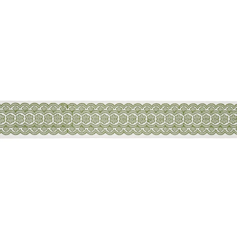 Astrid Embroidered Tape, Green