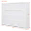 Lit escamotable double pleine grandeur - Lit escamotable blanc compact pour chambre à coucher et petits espaces-550526081