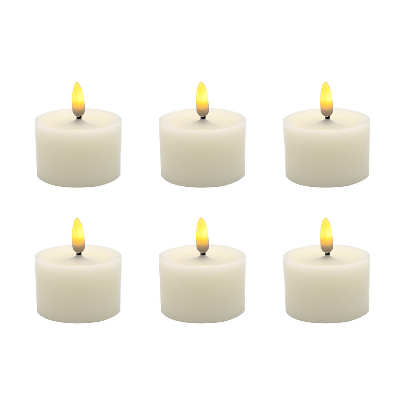 Unscented Flameless Tealight Candle - 6 Count