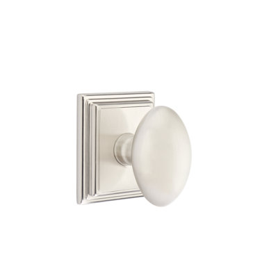 Ensemble de faux boutons Emtek avec rosette Wilshire et bouton Egg