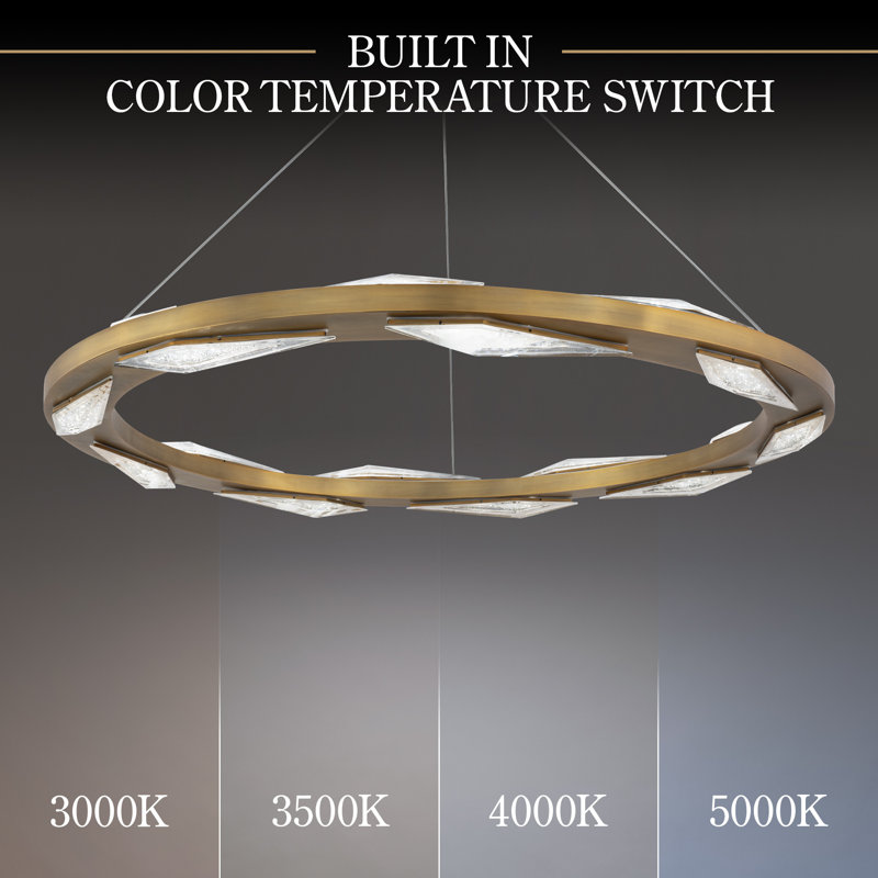 Bauble 18 - Light LED Pendant, Aged Brass