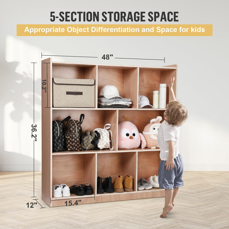 Casier de rangement 8 sections pour la classe, 10 casiers de classe