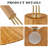 Large 24" Aged Brass Rattan Pendant Light