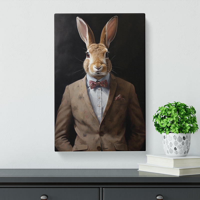 Rabbit In A Suit No.5 - Print, 76cm H x 50cm W x 3cm D