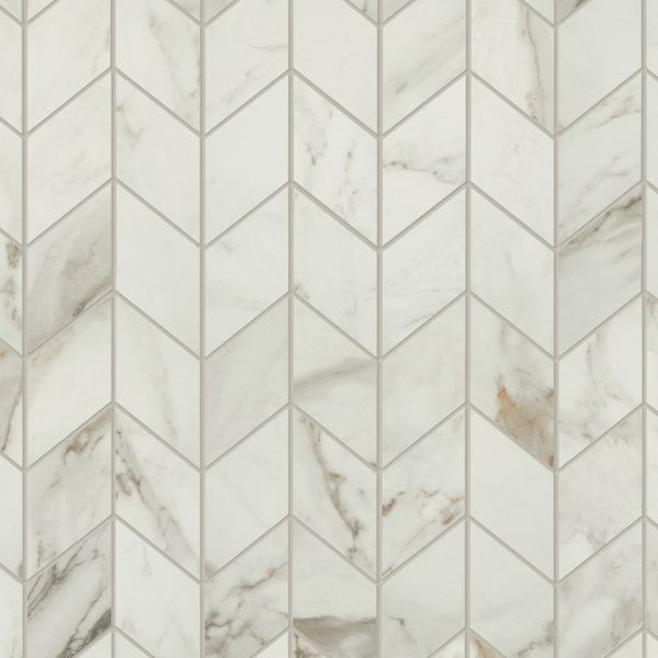 Daltile Famed 3 x 6 Porcelain Chevron Mosaic Tile (10 PCS Per Carton) (7.50 SQFT Per Carton)