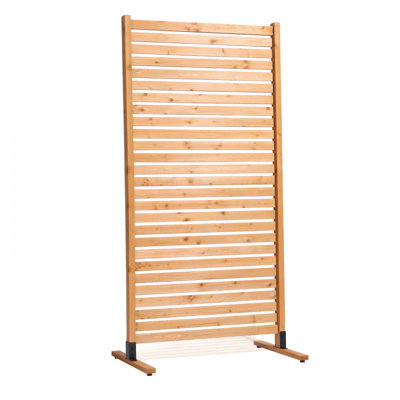 Wooden Privacy Screen 36" Freestanding Outdoor Privacy Screen for Patio by VEVOR