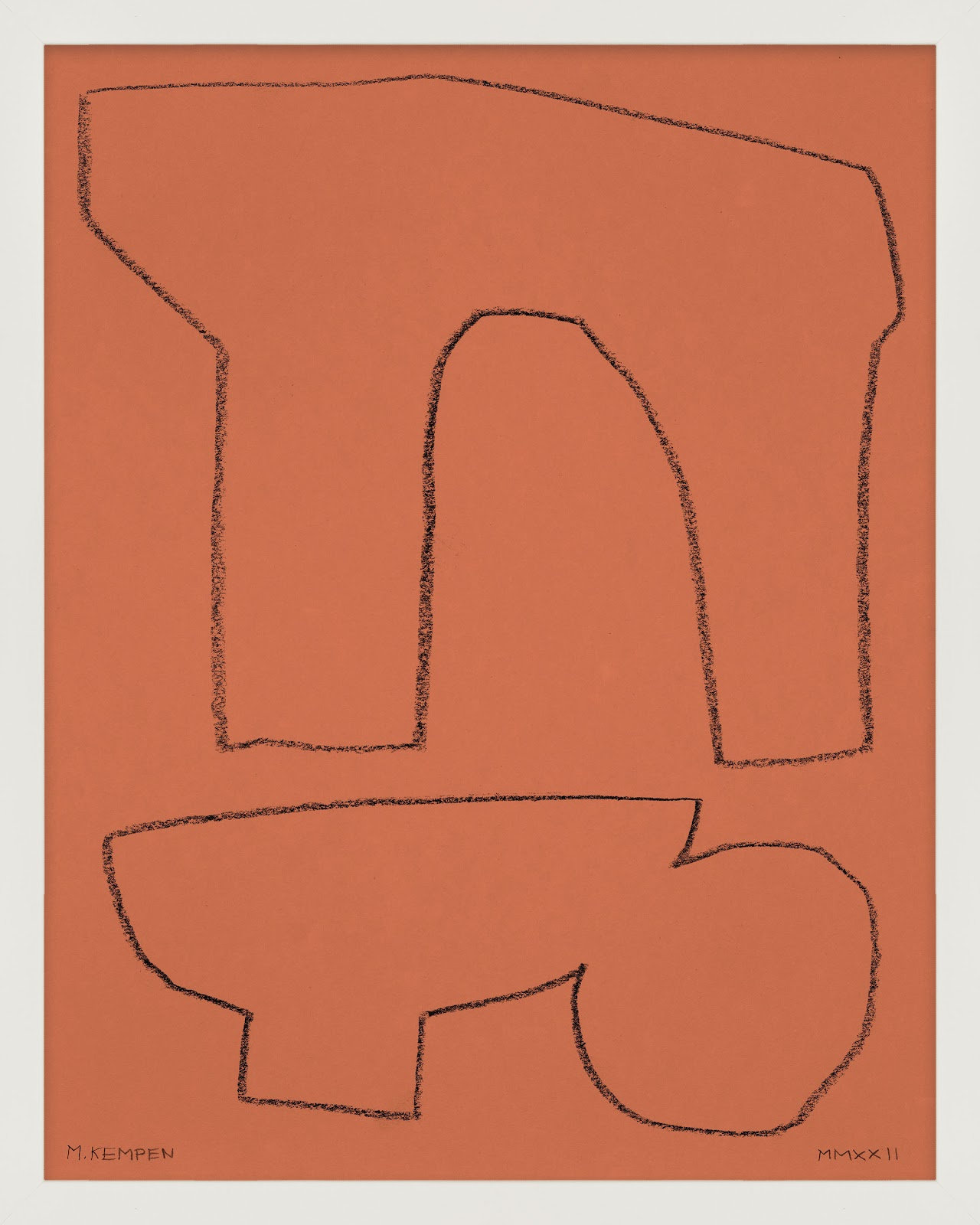 Earth 1 by Michael Kempen, 40" W x 50" H, White Framed
