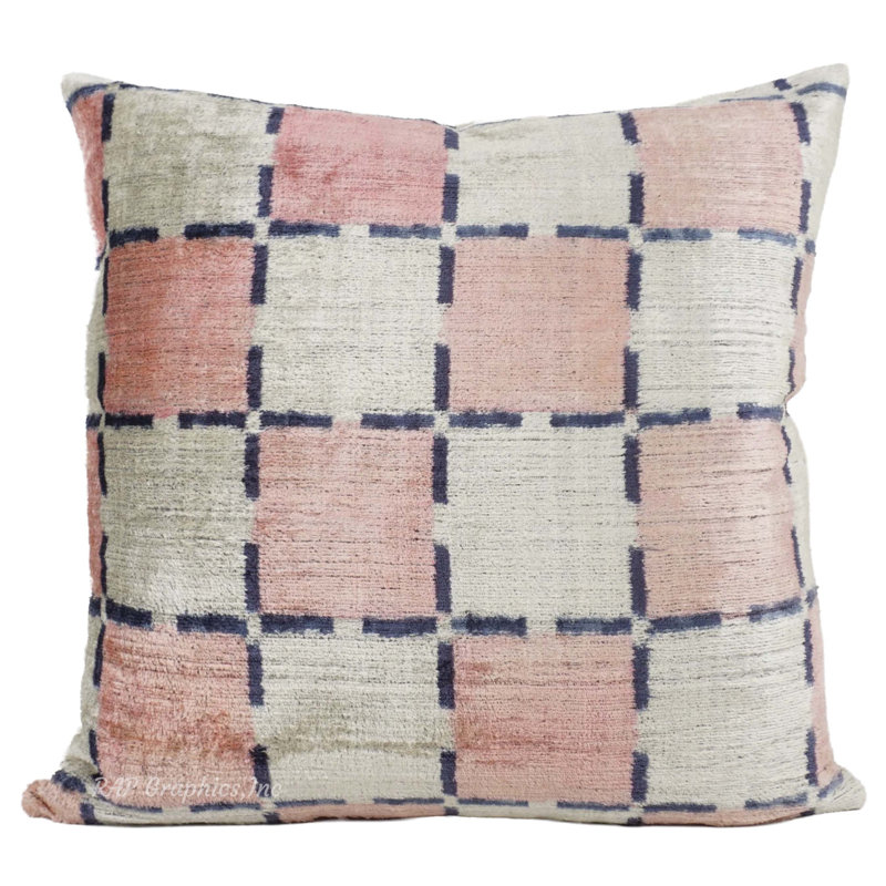 Heron Silk Velvet Square Pillow Cover And Insert