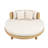 Aurelle Coastal PE Wicker Outdoor Daybed With Water-Repellent Cushions And 4 Pillows