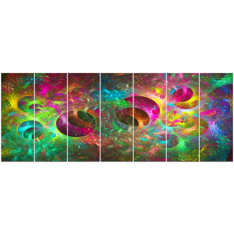 « multicolore fractal glass texture », impression à multiples images sur toile