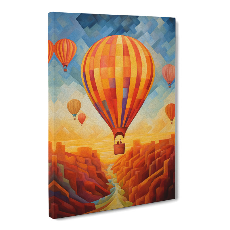 Hot Air Balloon Abstract No.2 - Wrapped Canvas, 50cm H x 35cm W x 3cm D