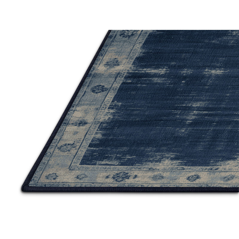 Tapis gris lavable à la machine, Rectangle 7 pi x 10 pi