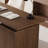 Modern Wood Veneer Office Desk With 3-Drawer Cabinet – Rectangular Writing Table
