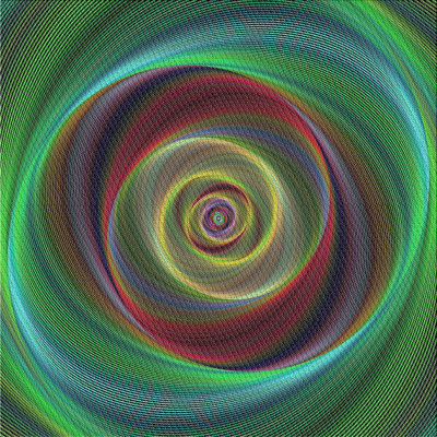 Tapis vert/brun à motifs