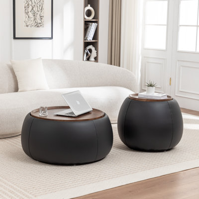 Pietsch Round Cocktail Ottoman With Storage