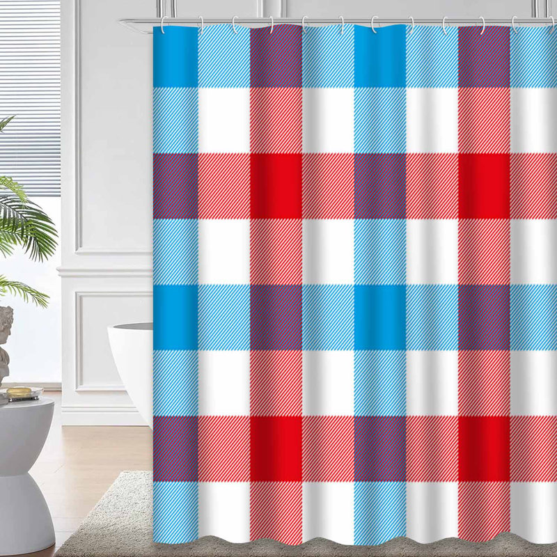 Rideau de douche Tartan, L 72 po x l 72 po