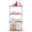 Johnston 4 Tier Toolless Assembly Shelving Unit Bookcase-39824657