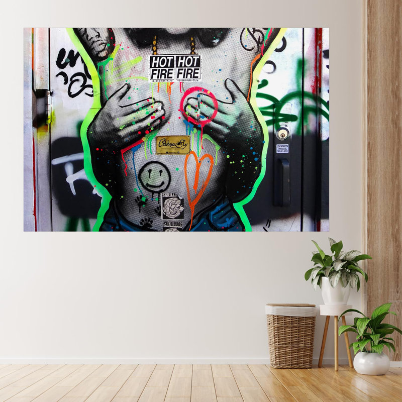 Vibrant Graffi Street Paint Peel & Stick Border, 72" L x 168" W