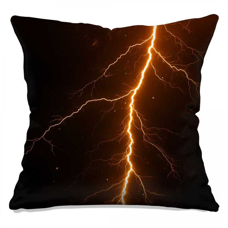 Coussins lumineux Bright Lightning Bolt, 16 x 16 inches