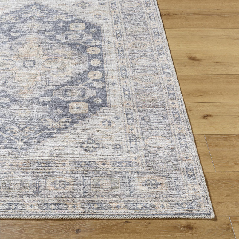 Vivir x Livabliss Lorelai Silver Machine Washable Area Rug, Rectangle 8'10" x 12'