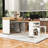 Versatile Extendable Kitchen Island Cart with Built-In Power Outlet, Ample Storage and Lockable Wheels-1995672734