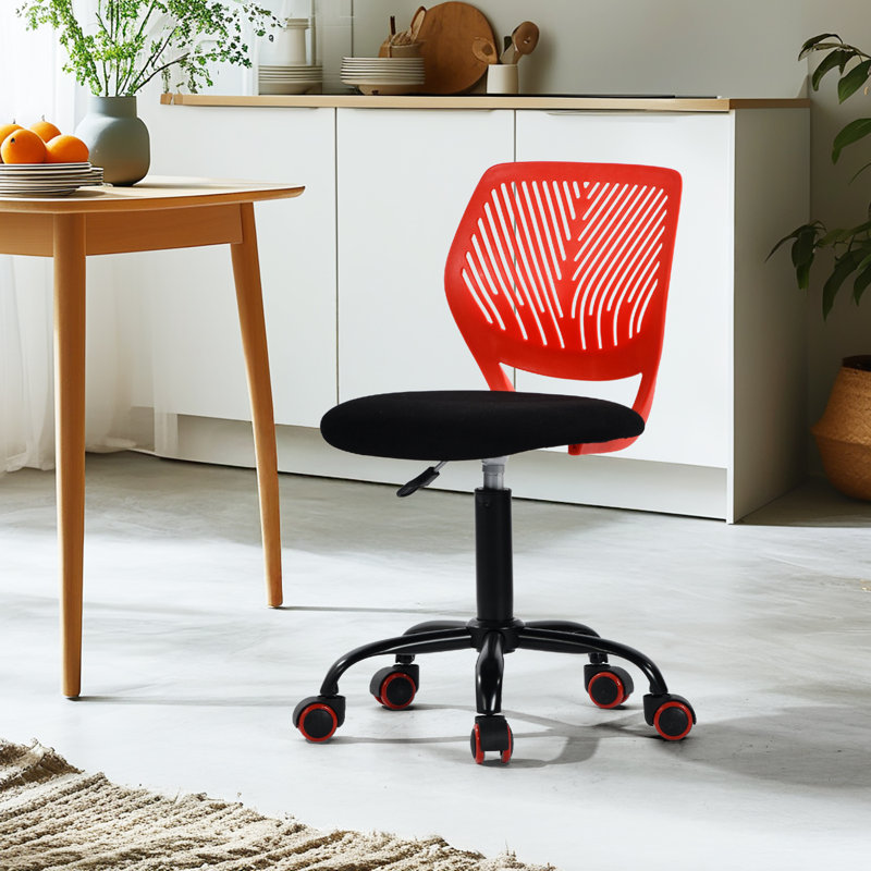 Chaise de bureau pivotante ajustable pour adolescent, Noir, noir, noir, noir, Noir, noir, noir, noir