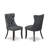 9 Piece Dinette Set Consists of a Rectangle Kitchen Table with Removable Leaf and 8 Polyester Fabric Parson Chairs, Distressed Jacobean-91898349