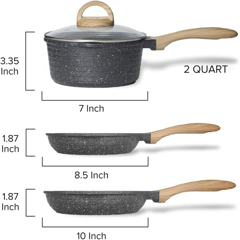4 - Piece Non-Stick Aluminum Cookware Set