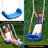 Sportspower Taylor Galvanized Metal Swing Set With Blow Molded Swing, Standing Swing, 2 Person Teeter Totter, 32" Saucer Swing, And 5' Slide, Bonus 4pc Anchor Kit Included
