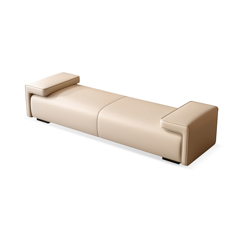 Banc avec revêtement, H 18,9 po x l 62,99 po x P 19,69 po, Beige
