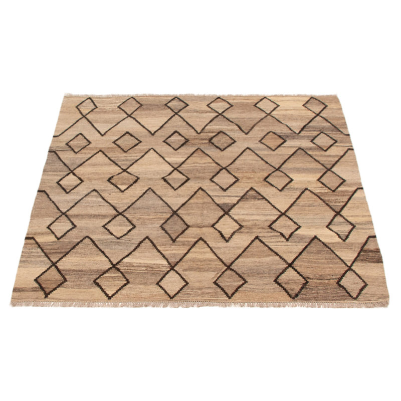 Tapis carré en laine de style nouvel âge carré 5 pi 3 po x 5 pi 3 po One-of-a-Kind