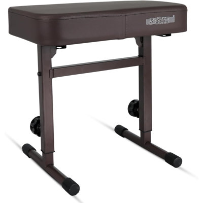 5 Core Keyboard Bench Piano Stool Thick Padded Seat Height Adjustable Keyboard Chair KBB H-ADJ BR