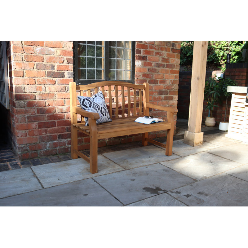 Solid Wood Teak Outdoor Bench, 96cm H x 150cm W x 65cm D