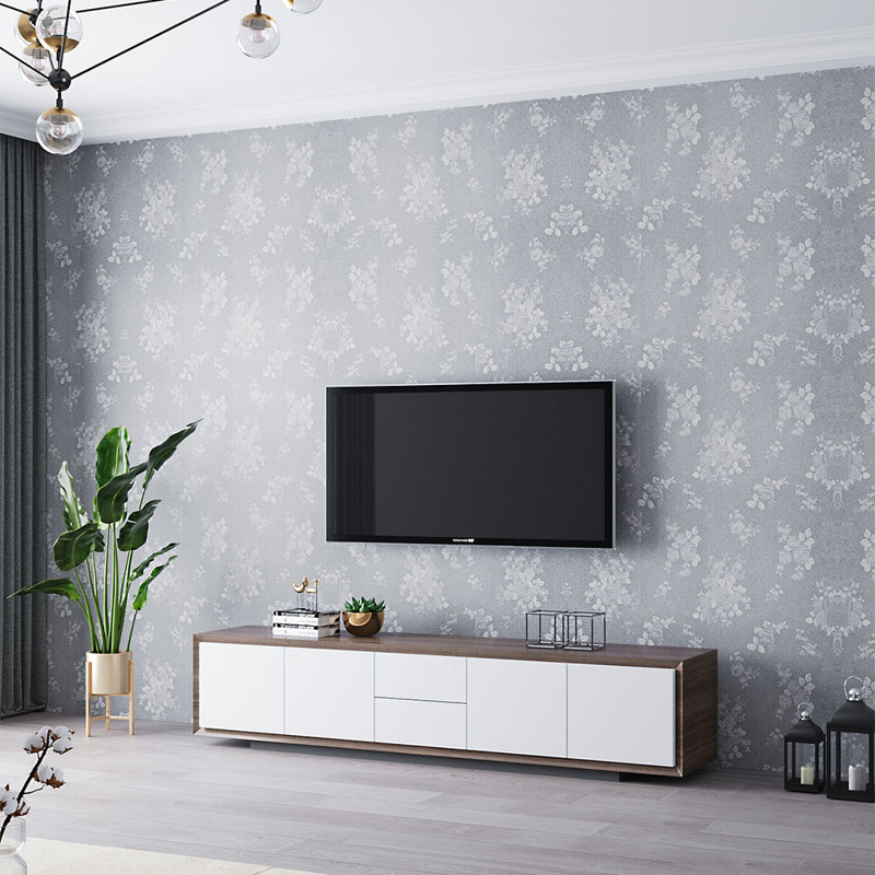 Retro Flower Textured PVC Wallpaper Roll