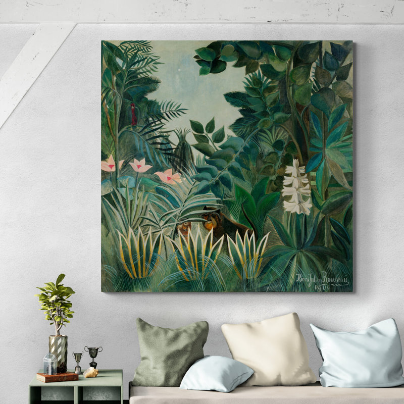 Aboubacar The Equatorial Jungle by Henri Rousseau - Wrapped Canvas Print, 76cm H x 76cm W x 4cm D