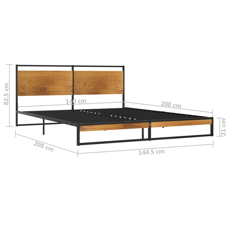 Aminata Metal Bed, 140 x 200cm
