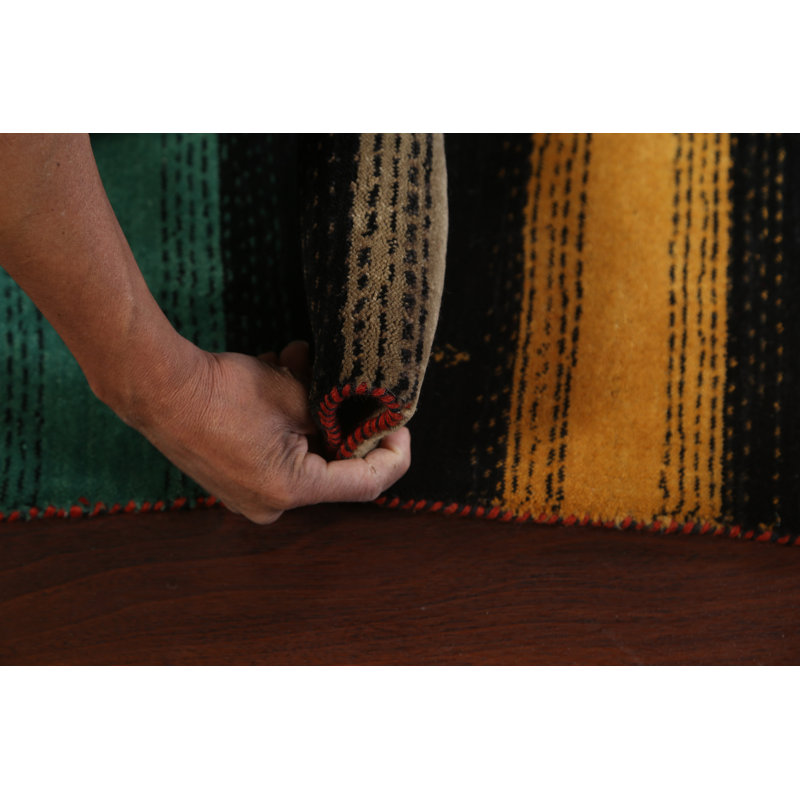 One-of-a-Kind 5'8" X 7'10" New Age Wool Area Rug in Black