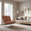 Fauteuil moderne confortable avec des pieds en métal robustes et un rembourrage doux pour diverses pièces-183400294-198552287