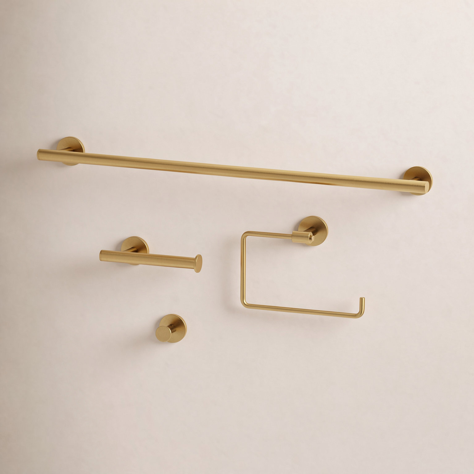 Elan 4-Piece Bathroom Hardware Set, Gold