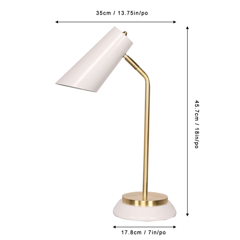 Lampe de bureau Dnaielle, Blanc