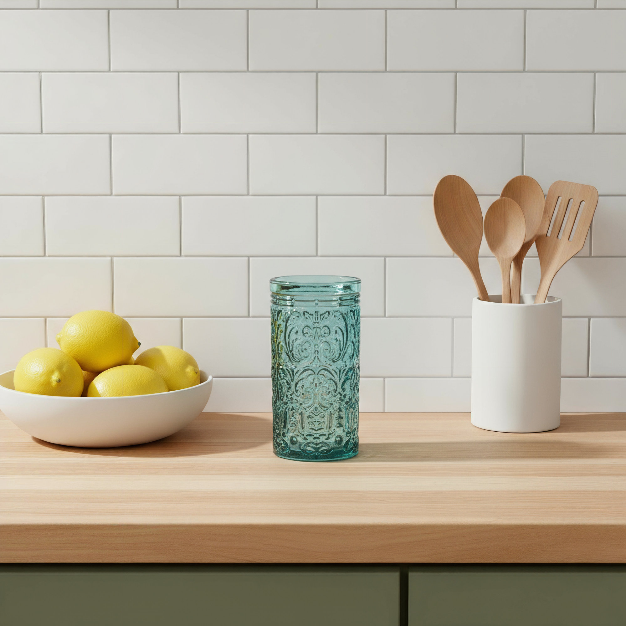 Jax Glass Highball 14 oz, 4, Seafoam