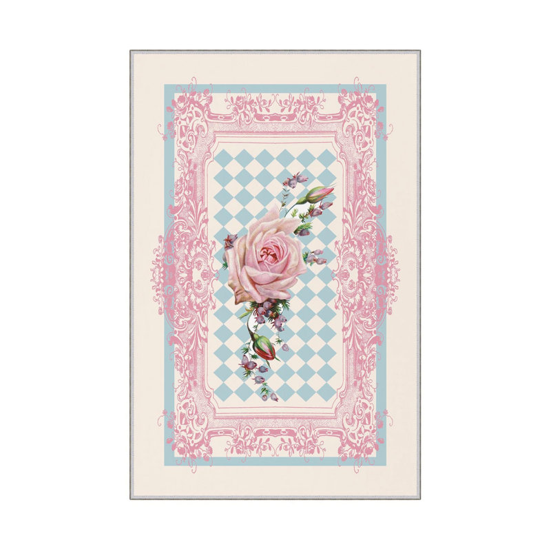 Premium Woven Area Rug (1.6 x 2.6 Feet), 100% Polyester, 0.3 in Pile Height | Antibacterial, Non-Slip PVC Dot Underside | Machine Washable, 3D Digital Print | Ideal for Living Room, Bedroom & Entryway Decor