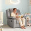 Fauteuil inclinable manuel berçant pivotant de 34 po de largeur avec accoudoirs réglables-55318884
