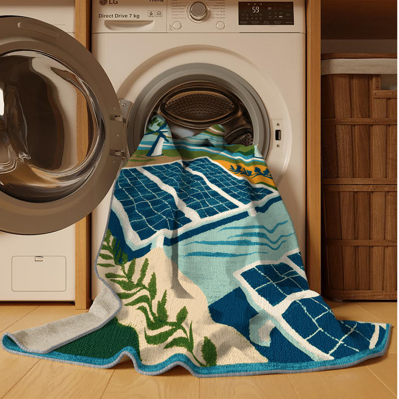 Machine Washable Transportation Gray Area Rug, Rectangle 7' x 9'