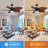 52 Inch Palm Leaf Ceiling Fan