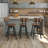 Buth Swivel Solid Wood Adjustable Height Stool-1066838133