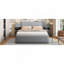 Lit plateforme tapissier avec lampes de lecture, tiroirs, lit gigogne et tablettes de rangement